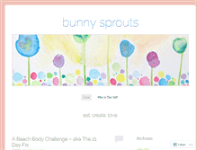 Tablet Screenshot of bunnysprouts.wordpress.com