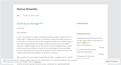 Desktop Screenshot of marcusrosander.wordpress.com