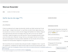 Tablet Screenshot of marcusrosander.wordpress.com