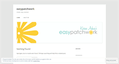 Desktop Screenshot of easypatchwork.wordpress.com