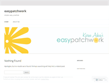 Tablet Screenshot of easypatchwork.wordpress.com