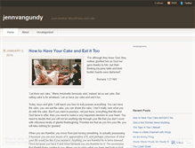 Tablet Screenshot of jennvangundy.wordpress.com