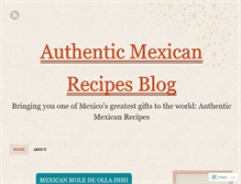 Tablet Screenshot of bestauthenticmexicanrecipes.wordpress.com