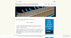 Desktop Screenshot of pianoteacherpress.wordpress.com