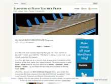 Tablet Screenshot of pianoteacherpress.wordpress.com