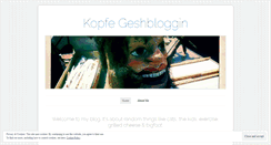 Desktop Screenshot of kopfegeshbloggin.wordpress.com