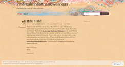 Desktop Screenshot of innercalmhealthandwellness.wordpress.com