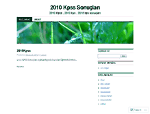 Tablet Screenshot of 2010kpsssonuclari.wordpress.com