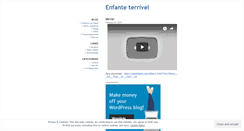 Desktop Screenshot of enfanteterrvel.wordpress.com