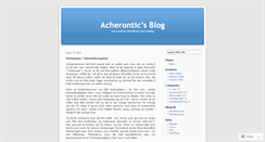 Desktop Screenshot of acherontic.wordpress.com