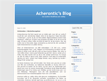 Tablet Screenshot of acherontic.wordpress.com