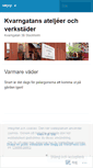 Mobile Screenshot of kvarngatansateljeer.wordpress.com