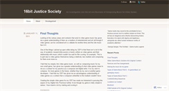 Desktop Screenshot of 16bitjusticesociety.wordpress.com