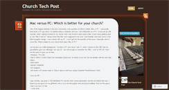 Desktop Screenshot of churchtechpost.wordpress.com