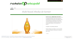 Desktop Screenshot of marketingparticipatif.wordpress.com