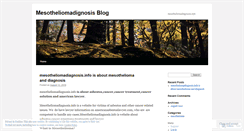 Desktop Screenshot of mesotheliomadignosis.wordpress.com