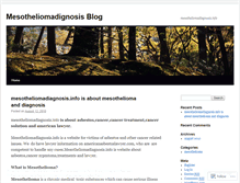 Tablet Screenshot of mesotheliomadignosis.wordpress.com
