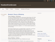 Tablet Screenshot of freedomfromknown.wordpress.com