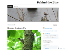 Tablet Screenshot of behindthebins.wordpress.com