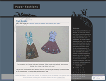 Tablet Screenshot of paperfashions.wordpress.com