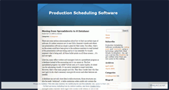 Desktop Screenshot of productionschedulingsoftware.wordpress.com