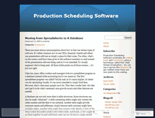 Tablet Screenshot of productionschedulingsoftware.wordpress.com