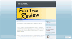 Desktop Screenshot of fulltruereview.wordpress.com