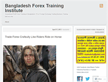 Tablet Screenshot of bangladeshforextraininginstitute.wordpress.com