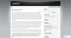 Desktop Screenshot of abruptlyput.wordpress.com