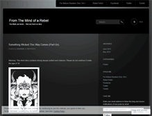 Tablet Screenshot of fromthemindofarebel.wordpress.com