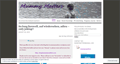 Desktop Screenshot of mummymatters.wordpress.com