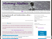 Tablet Screenshot of mummymatters.wordpress.com