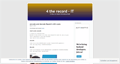 Desktop Screenshot of 4therecord.wordpress.com