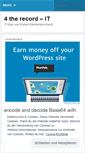 Mobile Screenshot of 4therecord.wordpress.com