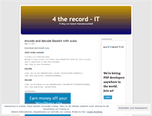 Tablet Screenshot of 4therecord.wordpress.com