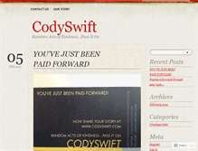 Tablet Screenshot of codyswiftdotcom.wordpress.com