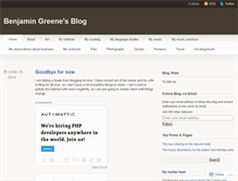 Tablet Screenshot of benjamingreene.wordpress.com