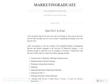 Tablet Screenshot of marketingraduate.wordpress.com