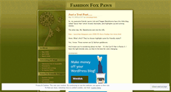 Desktop Screenshot of fashionfoxpaws.wordpress.com