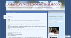 Desktop Screenshot of amandasworldofmotherhood.wordpress.com