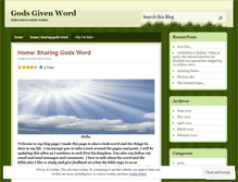 Tablet Screenshot of godsgivenword.wordpress.com