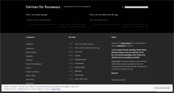 Desktop Screenshot of germanforrunaways.wordpress.com