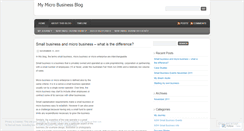 Desktop Screenshot of mymicrobusiness.wordpress.com