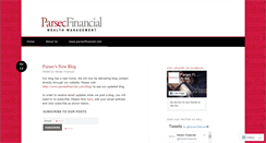 Desktop Screenshot of parsecfinancial.wordpress.com