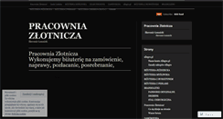 Desktop Screenshot of pracowniazlotnicza.wordpress.com