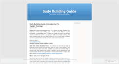 Desktop Screenshot of bodybuildingguide.wordpress.com