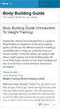 Mobile Screenshot of bodybuildingguide.wordpress.com