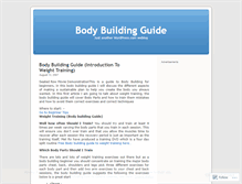 Tablet Screenshot of bodybuildingguide.wordpress.com