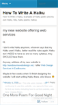 Mobile Screenshot of howtowriteahaiku.wordpress.com