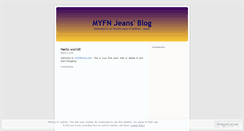 Desktop Screenshot of myfnjeans.wordpress.com